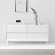 [에타홈] 찰스 2단 티브다이 TV다이 서랍장 원룸 슬림 낮은 거실장 1200, 새틴그레이