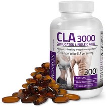 브론슨 CLA 3000 엑스트라 복합 리놀레산 300 소프트겔, 90 카운트(1팩)