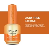 VINIMAY-세미 퍼머넌트 광택 베이스 탑코트 젤 네일 폴리시 산성 프리 프라이머 하이브리드 소나스 고, GD ACID FREE