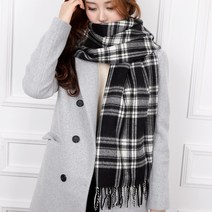 소프트 클래식 체크 머플러 남성 여성 커플 목도리