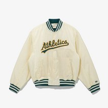 뉴에라 MLB 오클랜드 애슬레틱스 스타디움 재킷 아이보리
