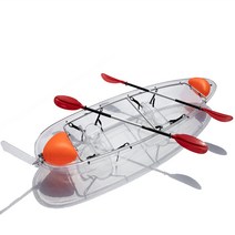 투명 보트 카약 카누 패들 2인용, B