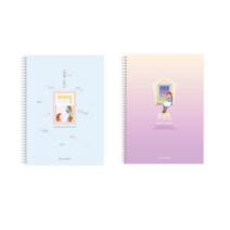 플라잉웨일즈 빨강머리앤 스프링 노트 M 2종, 낭만, 행복, 1세트