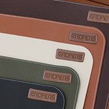 크로퍼스 테이블 매트 소 중 대형 가죽매트 캠핑매트, 크림