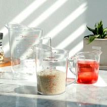 cocooning 국산 가볍고 튼튼한 가정용 베이킹 PC 계량컵, 2000ml, 투명눈금