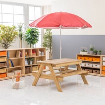 하이솔로몬 유아용 칼라트리 4인벤치, 레드 파라솔+레드 베이스