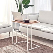 거실테이블 쇼파 사이드 카페 원목 침대 테이블, 2.사이드 테이블(크림)