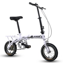 접이식 미니 자전거 미니벨로 성인 학생 남녀 변속 가벼운 출퇴근 산책용, 12인치cm, 12인치 샴페인 골드 (120-170cm 적합)