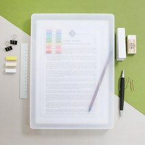 중요자료보관 반투명 슬림 파일케이스 중고등학생 영수증보관 서류케이스 유인물 리포트 계약서, 화이트