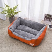 강아지겨울방석 bed for dog cat pet square plush kennel, 주황색, 내가 70cm