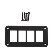 로커 스위치 패널 2/3/4/6 웨이 해양 보트 요트 모터 홈을위한 홀더, 검은색