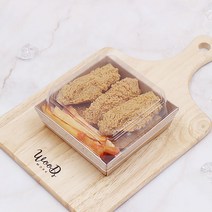 크라프트 미니 정사각 샌드위치케이스용기 100개 sw18, 없음, sw18호_100개 세트