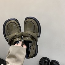 스틸레토 플랫 리본 투톤 로퍼 라운드 토 청키 힐 레트로 슈즈 슬립온 캐주얼 드레스 펌프스 여성용블랙