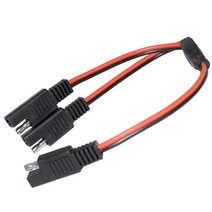 Y분배기 ~ 2 SAE 전원 자동차 연장 케이블 핀 빠른 연결 분리 플러그 어댑터 커넥터 8AWG 30cm, 한개옵션0