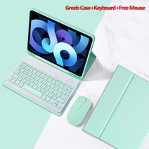 적용 삼성 갤럭시 탭 A7 라이트 8.7 T220 Ipad 미니 4 5 6 한국어 키보드 홀스터 + 마우스, ipad mini 6, 민트 그린