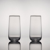 제이테이블 골드링 물결 유리컵 L 520ml, 하이볼, 2개