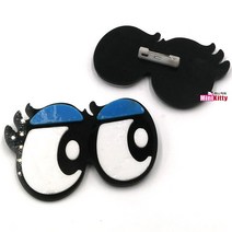 눈알 아크릴 브로치 브롯치 뱃지 뺏지 브로치 (랜덤) [0108_05207/minikitty]