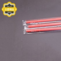 7/21cm 음료 일자 스트로우 개별 일자빨대 7x21cm 레드 일회용 2000개
