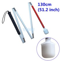 105 CM-155 CM 블랙 핸들 블라인드 용 알루미늄 이동성 접이식 지팡이 (5 섹션 접기)