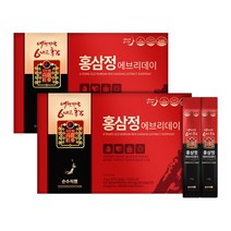 순수식품 6년근 홍삼정 홍삼 스틱 2박스(60포)+쇼핑백 면역력, 10g, 60개입