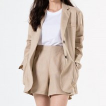 블루모드ETC 린넨 자켓 반바지 세트 마이 프리