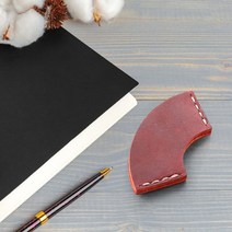 자개소반 레트로 북마크 팬 탭 가죽 및 선물 접는 공예 테이블 문구펜, 01 Red_01 One Size
