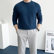 데일트 남자 오버핏 라운드 니트 티셔츠