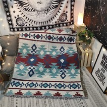 캠핑용카페트 인도풍 대형 러그 카펫트 텐트 카페트 베란다 홈 캠핑 바닥 차박 감성 매트 우스어스, 130cmx160cm, D