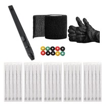 shangren 3D 핸드포크 펜 DIY 핸드포크 & 스틱 타투 키트 타투 아티스트(블랙), 16x7.5x8cm 6.3x2.95x3.15 인치, 실버, 스테인레스 스틸