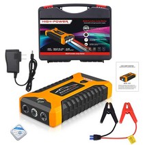 캠핑용발전기 자가 휴대용 소형 무소음 비상 발전기 99800mah 자동차 배터리 점프 스타터 12v 4usb 600a 자동 부스터 충전기 부스터 전원 은행 시작 장치, 오렌지를 입력