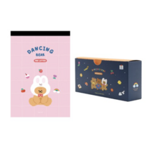 핑크풋 댄싱베어 가로봉투 8종 x 12p + 패드편지지 세트, 봉투(8종)+랜덤발송(편지지), 2세트