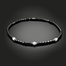 게르마늄목걸이 미세전류 일본자석 운동선주 혈액순환 원적외선 자석 음이온 목걸이 패션 자기 치료 건강 수면 보조 체인 여성 남성 블랙 시니어 쥬얼리 가족을위한 선물, nc22y0163