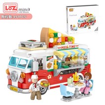loz 중국호환블럭 미니 바이킹 회전목마 놀이공원 바이킹 관람차 건물, 1739/피자카
