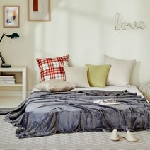 모던하우스 WOW 밍크극세사 솔리드 담요 차콜 180X220