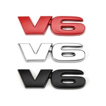 자동차엠블럼 이니셜 금속 자동차 스티커 스타일링 V6 엔진 로고 엠블럼 트렁크 스포츠 터보 배지 3D 데칼, 02 빨간_02 SR5