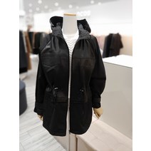 코인코즈 후드 롱가죽라이더 재킷DL3SJ900