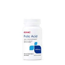 GNC (미국직배) 1+1+1 엽산 400 100정 Folic Acid 400 mcg (100 Tablets), 3개
