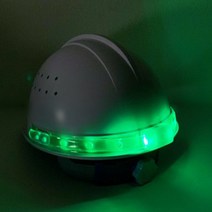 안전모LED밴드 그린 야간안전모 부착형 반사필름 건전지 포함, 1개