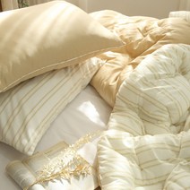 박홍근홈패션 사틴 고밀도 면100 스트라이프 이불베개세트