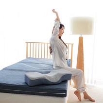 허리에 좋은 3단 접이식 매트리스 토퍼 바닥 침대 수면 원룸 간편