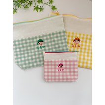 약 기저귀 여벌옷 자수 소지품가방 여행 방수 파우치, 대, 민트