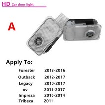 차량용 무드등 Led 자동차 도어 웰컴라이트 로고 레이저 프로젝터 스바루 포레스터 아웃백, Style A+2PCS