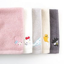 산리오캐릭터즈 헬로키티 마이멜로디 구데타마 시나모롤 배드바츠마루 러블리 170g 면 30수 세면타올 수건, 산리오세면_핑크