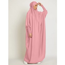 무슬림 여성 질밥 원피스 기도복 후드 아바야 스모킹 슬리브 이슬람 의류 두바이 사우디 블랙 가운 터키식