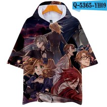 3D프린트 Anime Black Butler 쿠로시 츠지 Oversized T Shirt 여성 남성 4939819275, XS, 008