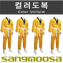 도복 무술 칼라 태권도 특공 시범단 겨루기 합기도 노랑