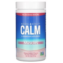 Natural Vitality 내츄럴 바이탈리티 컴 머슬 마그네슘 엘 카르니틴 브로멜린 워터멜론 Calm Muscles 170g