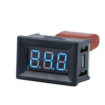 전기테스터기 AC 70-380V 0.36 인치 LED 디지털 전압계 볼트 계측기 2 선 빨간색 녹색 파란색 노란색 디스, 04 AC 70-380V blue