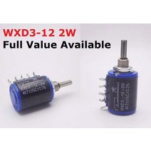 2pcs 2w wxd3-12 100r 220r 47k 3.3k 33k 22k 470r 10k 4.7k 2.2k 1k 정밀 멀티 턴 전위차계 100ohm 220 ohm kohm, 3.3k 옴