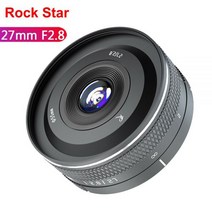 후지필름 Rock Star 27mm F2.8 후지 XF 캐논 EF-M 대형 조리개 고정 초점 렌즈 Sony E Nikon Z M4/3 Leica, 01 Black_03 Leica